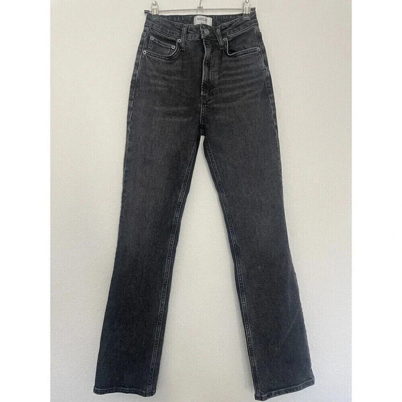 Agolde High Rise Straight Leg Jeans Womens Size 24 Black Vintage - Picture 5 of 12